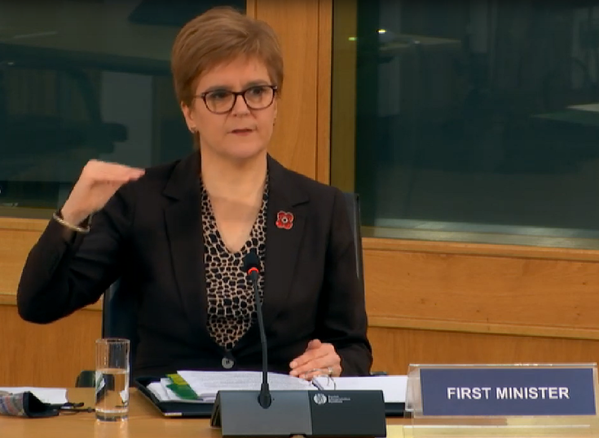 First Minister giving evidence to the COVID-19 Committee
