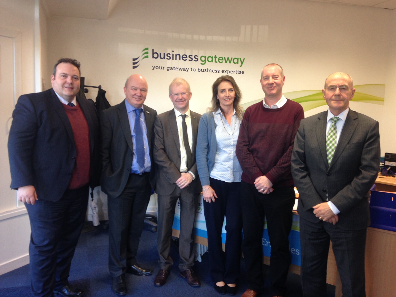 Jamie Halcro Johnston, John Mason and Gordon MacDonald visited Business Gateway Inverness as part of the Committee's Highland visit