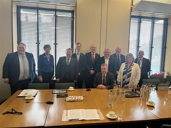 Members of the FPA Committee and the Senedd’s Finance Committee with former Treasury Minister, Rt Hon. David Gauke.