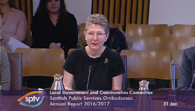 Rosemary Agnew, Scottish Public Services Ombudsman gives evidence to the Committee
