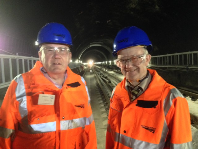 Richard Lyle and John Mason at Queen Street Tunnel
