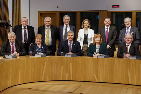 Photo of Rural Economy and Connectivity Committee members March 2020. 
